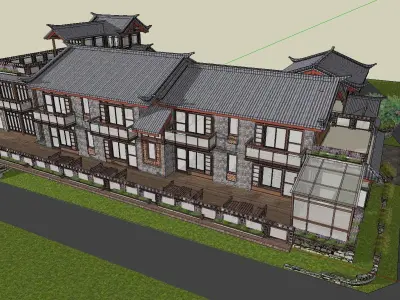 Bed and Breakfast - Chinese Architecture 3D model