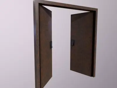 Door Game Ready Low Poly 3D Model Low-poly 3D model