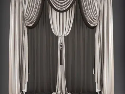 Curtain Low-poly 3D model 116
