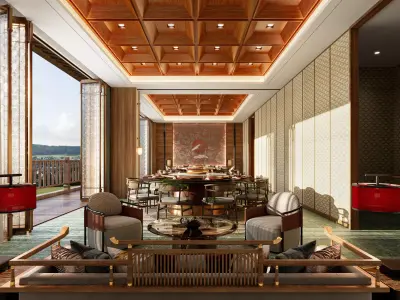 Chinese Mountain View Restaurant 3D model