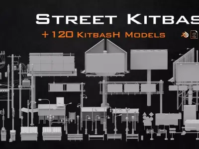 Street Kitbash 3D model