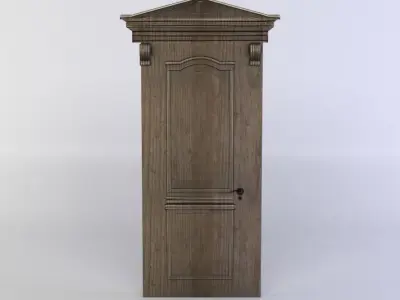 Door wooden Low-poly 3D model buy