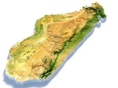 Madagascar Madagasikara Terrain Country 3D model