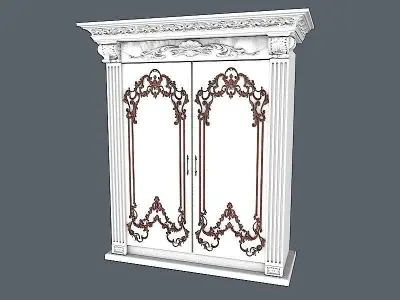 WARDROBE with drawers and doors 3D model