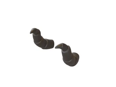 Demon Horn v2 003 Low-poly 3D model