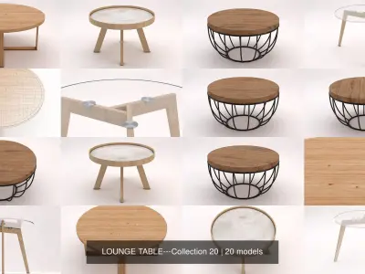 LOUNGE TABLE---Collection x20 3D Model Pack