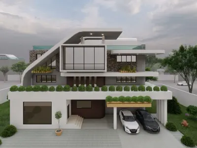 Villa modern 3D model