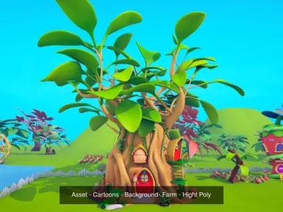 Asset - Cartoons - Background 05 - Hight Poly 3D Model Pack
