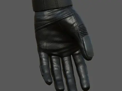 Gloves protection lather military combat soldier armor scifi  Low-poly 3D model