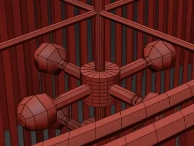 Bleecker 8 Light Polished Chrome Chandelier 3D model