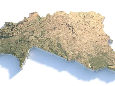 Burkina Faso Country Terrain 3D model