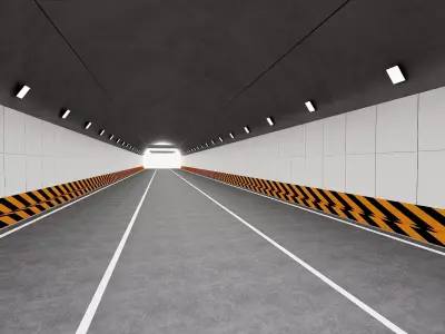 Modern Highway Road Tunnel 3D model