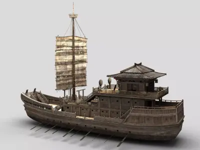 Ancient Chinese Ship 03 3D model