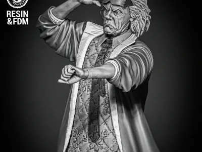Wicked Movies Dr Emmett Brown Sculpture 3D print model