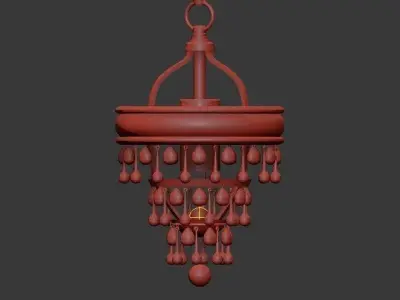 Calypso 1 Light Mini Chandelier 3D model