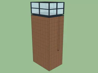 brick tower 3d model  3D model
