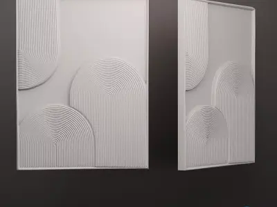 Modern Abstract Arches Wall Art - Modular 3D Decorative Panel  Free 3D print model