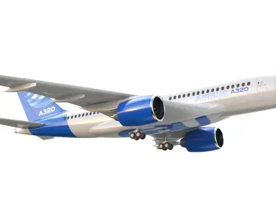  Detailed Airplane With Parts 