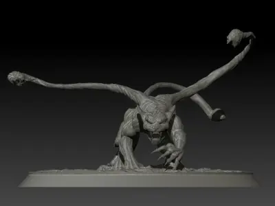 DisplacerBeast statue of demon 3D print model