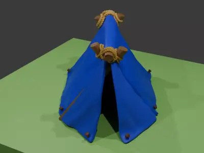 Tent Miniature 3D Printable STL 3D print model