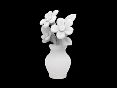 Floral Arrangement Decorative Vase 3D Printable STL Model 3D print model