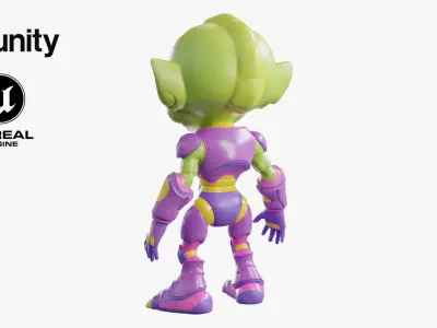 Alien02 - Game Ready Model Low-poly 3D model