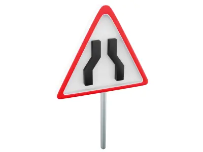 3D  road sign extending both side 3D model