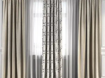 Curtain Set 108 3D model