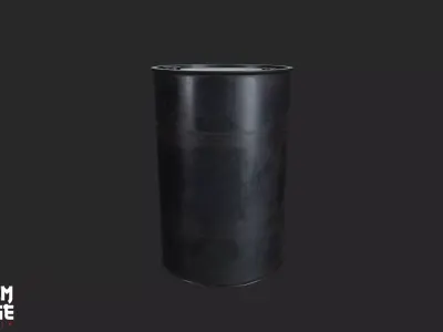 Oil Barrel Low-poly 3D model