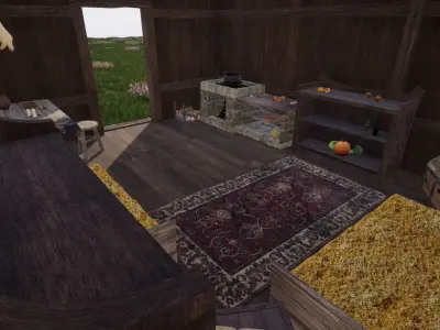 Wooden House Low-poly 3D model