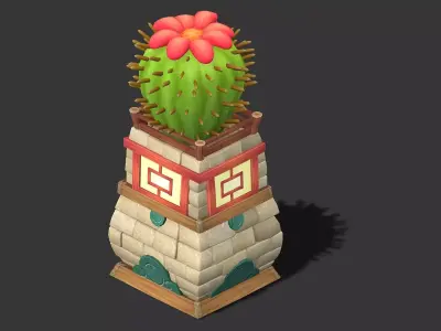 Cartoon World - Gate Light 03 3D model