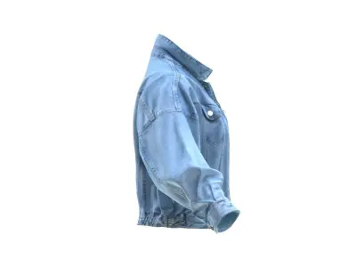 Denim Jacket 183 - All MH Bodies - UE5 Skeletons - Rigged Low-poly 3D model