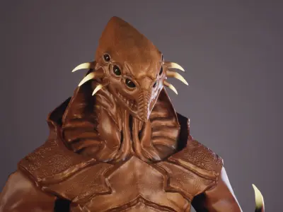 Alien 2 monster Low-poly 3D model
