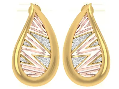 Women Pendant Earring Sets 3dm STL OBJ FBX Renders Details 3D print model 15