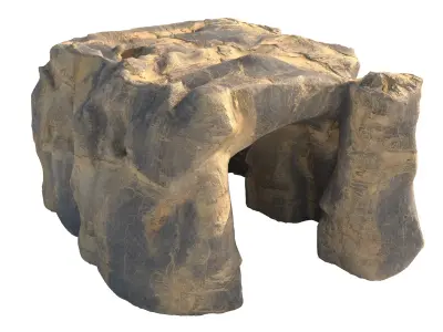 sand cave entrance  Low-poly 3D model