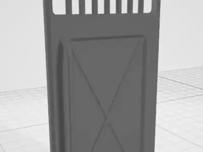 heavy door Free low-poly 3D model