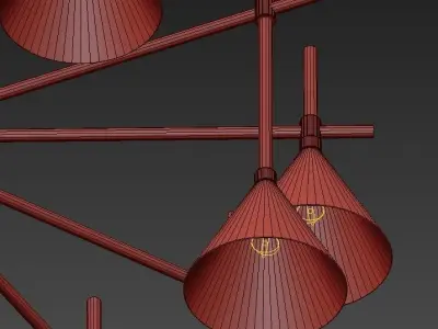 Wide chandelier 3D model get