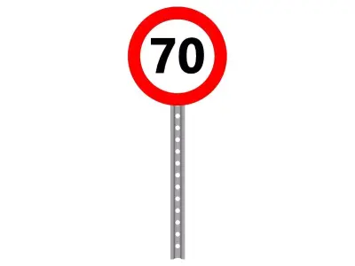 70 speed limit 3D model