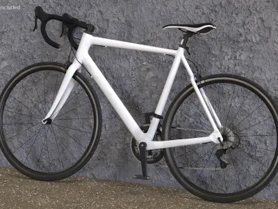  Road Cyclist in Action Rigged 