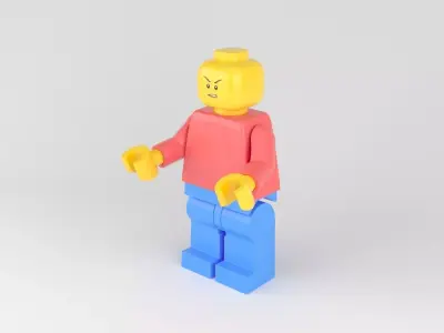 Lego Person Low-poly 3D model