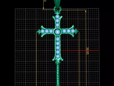3D GOLD PENDANT  3D print model buy