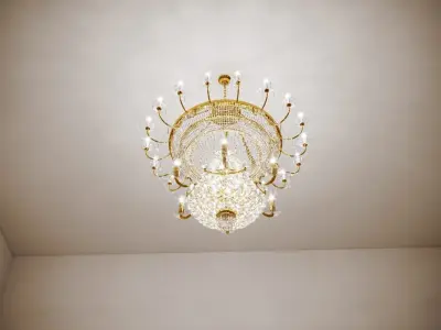  lyustra chandelier classic ready to use   Low-poly 3D model