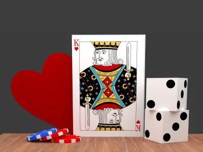 poker party stand for party 3D model