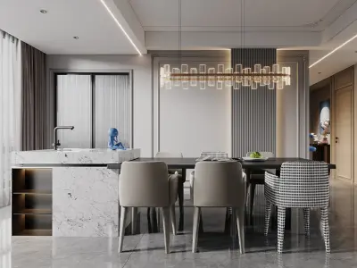 apartment interior scenes    3D model 26