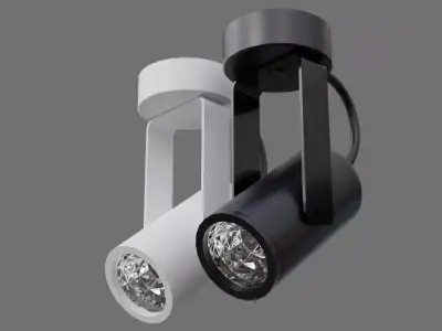 Spotlight 2 wall lamp Low-poly 3D model