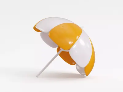 Beach Umbrella Low-poly 3D model purchase