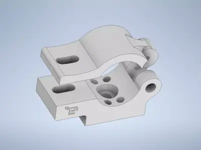 Clamp for lighting fixtures Antenna mount 3D print model