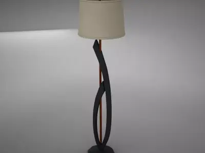 lamp09 floor lamp with shade Low-poly 3D model