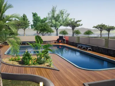 Swimming Pool House 3D model
