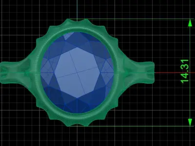 Jewelry ring 384 3D print model